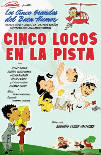 Cinco locos en la pista